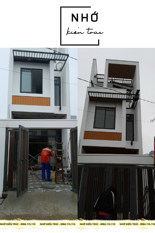 Nhớ kiến trúc Công trình xây nhà trọn gói 3 tầng tại Hưng Nguyên, thành phố Vinh, tỉnh Nghệ An
